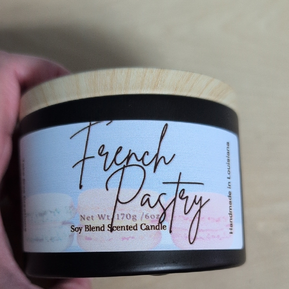 French Pastry Soy Blend Candle - Black by [Brand]